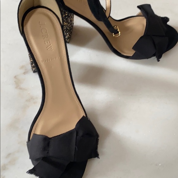 JCREW suede and grosgrain ribbon glitter sandal - Picture 4 of 5